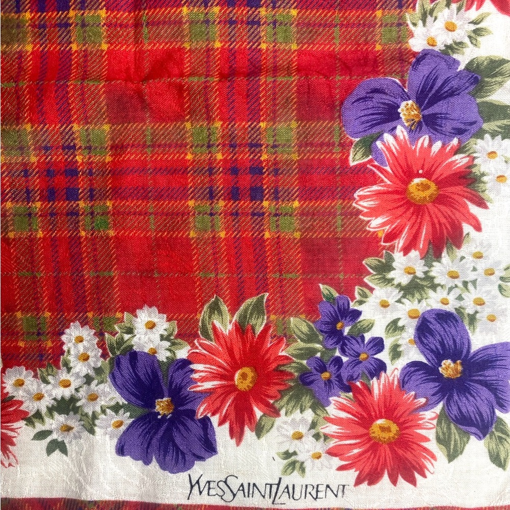 Yves Saint Laurent Flower Twilly Scarf - Picture 3 of 5
